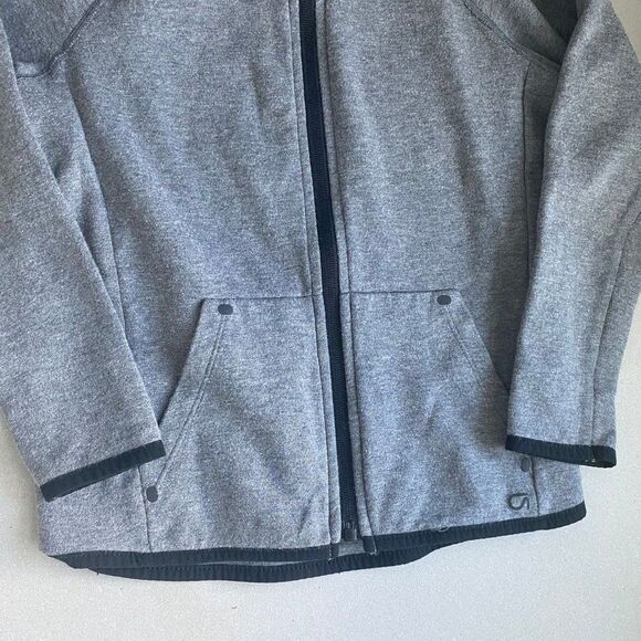 GapFit Toddler Fit Tech Moisture-Wicking Gray Heather Hoodie, Small 6/7 - Picture 5 of 8